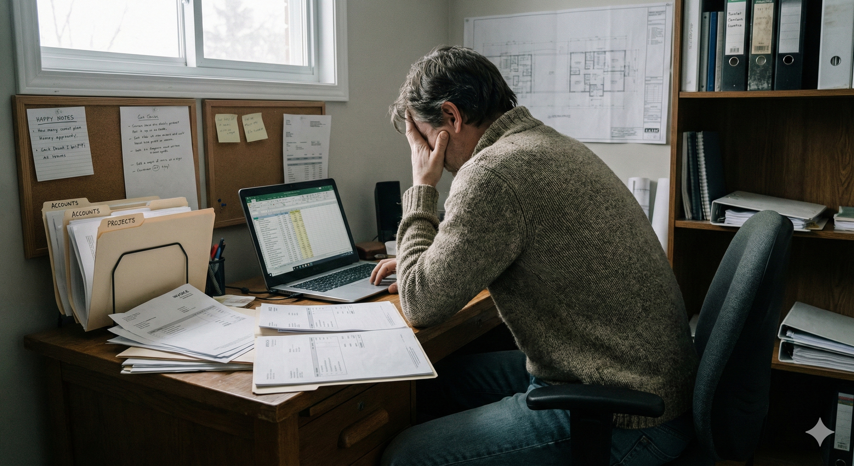 Chef d’entreprise du bâtiment débordé par la gestion quotidienne